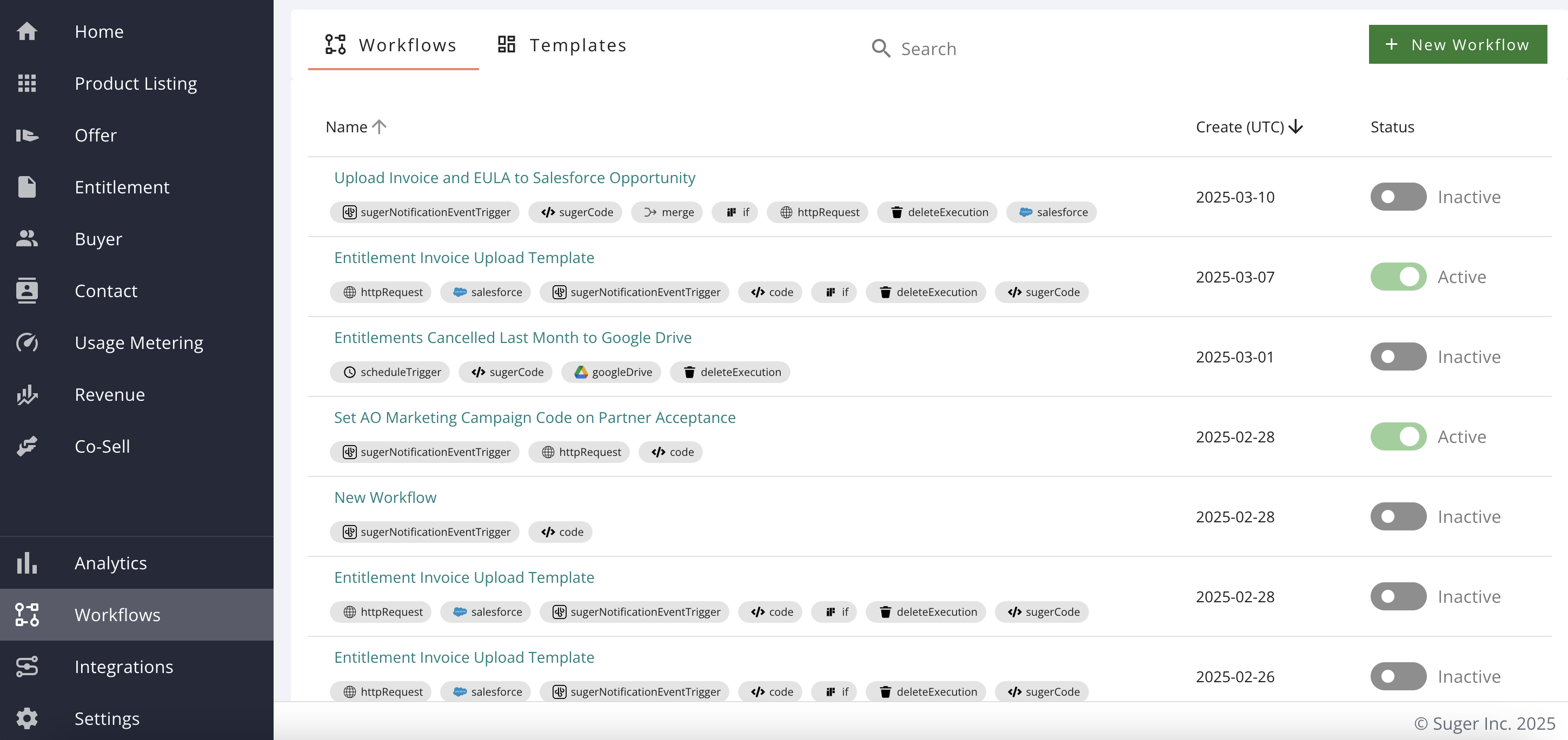 Cross-functional partner engagement workflow in Suger — coordinating sales, marketing, and partner ops on every deal