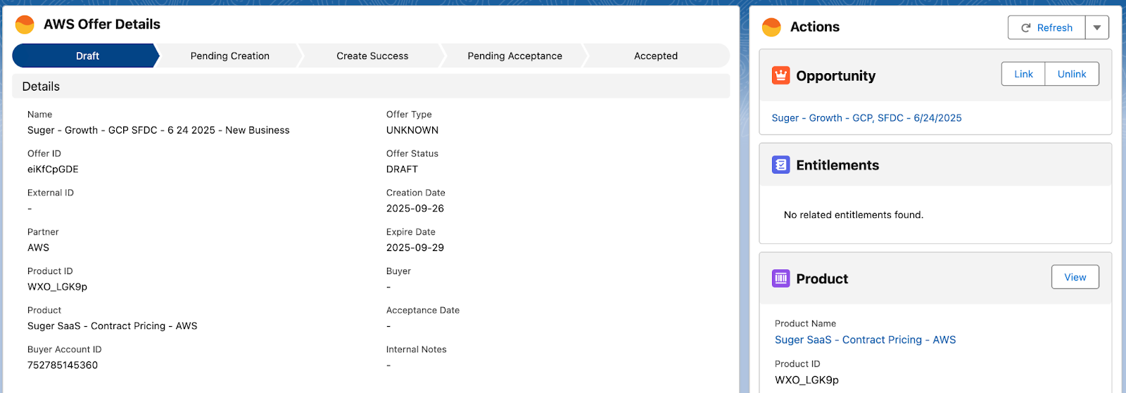 Streamlined offer management in Salesforce — create, edit, and track private offers without leaving the CRM
